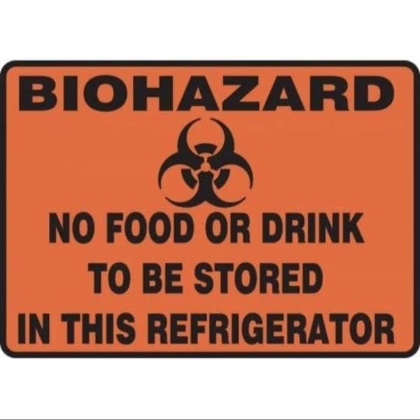Accuform BIOHAZARD SAFETY SIGN NO FOOD OR MBHZ506XL MBHZ506XL - main